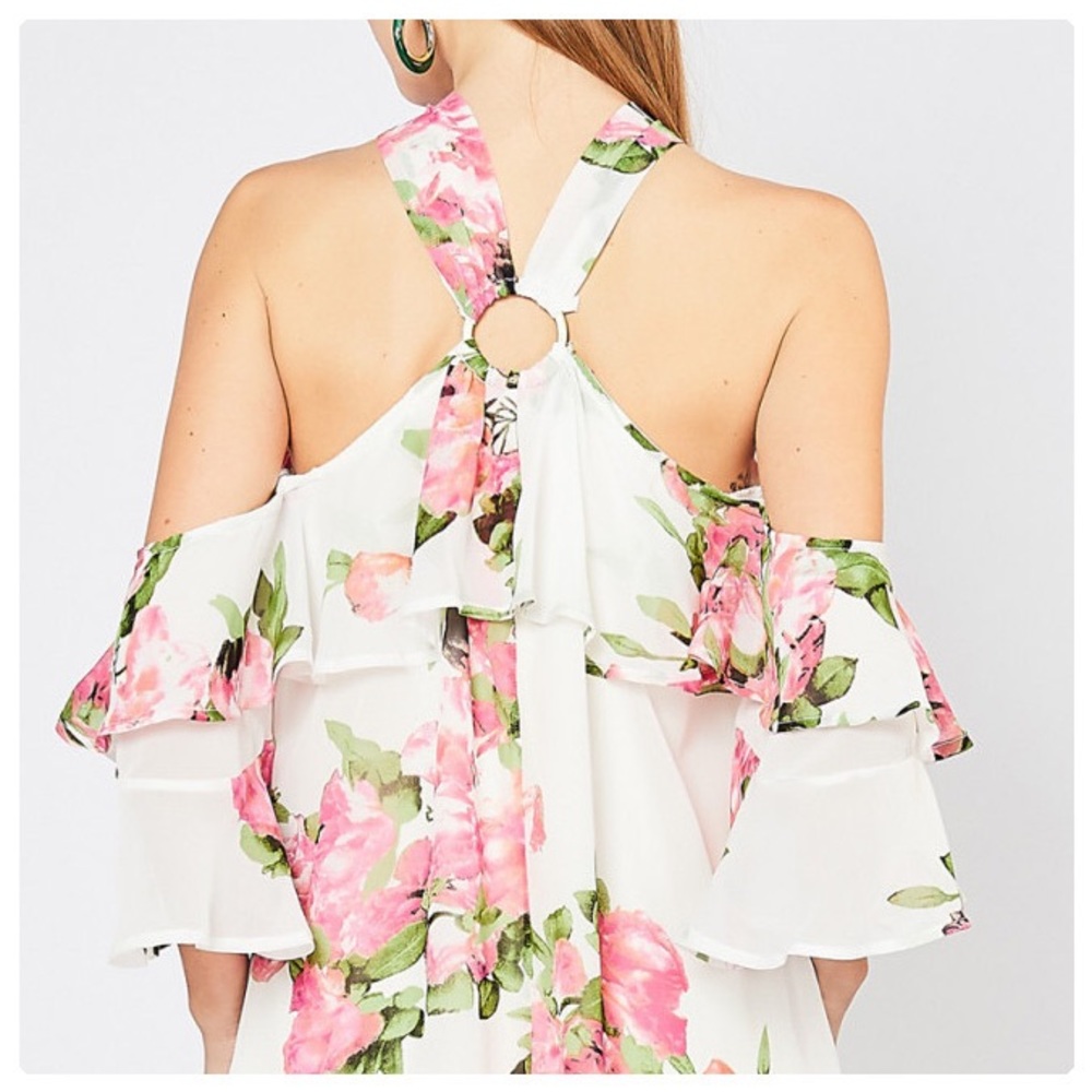 Entro Loveliness Floral Halter Mini Dress - Picture 7 of 16